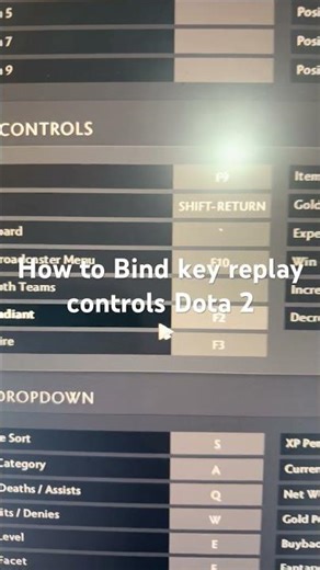 How to Bind key replay controls Dota 2