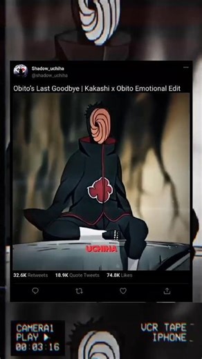 Obito’s Final Goodbye 💔 | Love Story Edit |#naruto