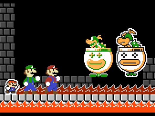 [自制小动画]Mario Luigi Paper Mario VS Bowser'JR paper Bowser'Jr