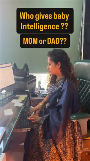 Dr Devyani Sawai Sharma | Gynecologist | Dehradun on Instagram: "Who gives a baby intelligence? Answer: BOTH… but in different ways. A baby inherits genes from both parents, and brain development is shaped by genetics + pregnancy environment + early nurturing. ✨ From BOTH parents: • Overall intelligence potential • Personality traits • Memory & problem-solving ability • Creativity & social skills 🤰 Mother influences (during pregnancy): • Brain development through nutrition & oxygen supply • Emo