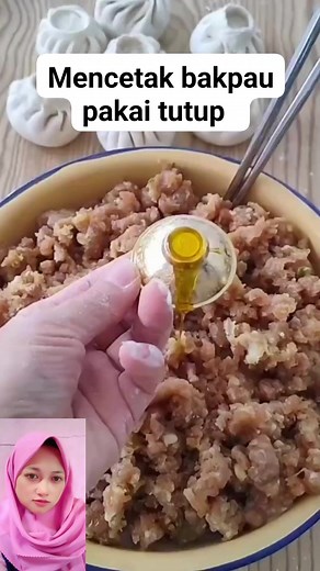 Mencetak bakpau pakai tutup #reels #unik #info #reaction #bakpau #tutorial #cara | Okta Rina Riani