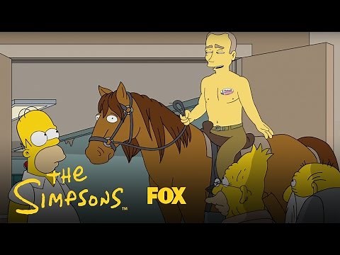 Homer Votes 2016 | Season 28 | The Simpsons