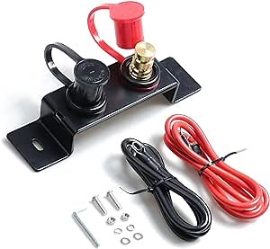 UTV ATV Remote Battery Jump Post Starter Battery Jumper Terminals Extender Compatible with Polaris Can Am Jeep Wrangler Trucks RV Tractor Mower Boat Batteries Jumpstart Charging Relocation Kit