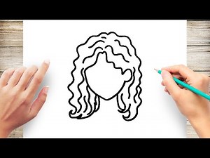 How to draw Simple Curly Hair