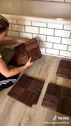 We love this bath board made from IKEA decking tiles. What would you make using these? #ikea #ikeahack #ikeatok #bath #bathroom #bathboard #diy #makeit #diyonabudget