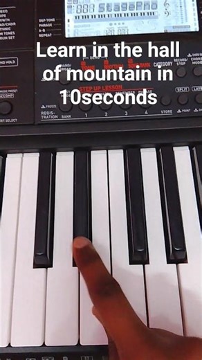 Learn "in the hall of mountain" in 10 seconds#shorts #piano #viral #song #music #tutorial #trending