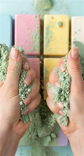 Compressed Sage Powder Block Crushing ASMR | Ultra Satisfying Soft Crush 💚