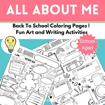 All About Me Poster Worksheet Kindergarten and All Kids Self Esteem Fun SEL page