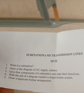 What is a substation?Draw a line diagram of AC supply scheme.... | Filo