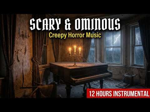 Scary & Ominous Horror Music | 12 Hours Creepy Piano & Strings Background Music for Halloween