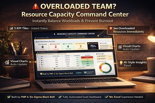 Resource Capacity Planner Excel Template | Team Workload & Utilization Tracker | PMO Dashboard Tool - Etsy