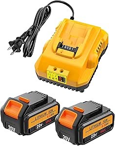 DCB112 Battery Charger Replacement for Dewalt Battery Charger Compatible with Dewalt 12V 20V Max Lithium Battery, Yellow
