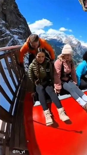 “Three Girls… One Drop! The Red Slide Vanishes Below 😳🔥”