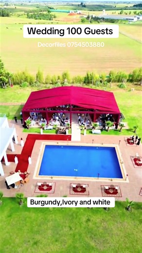 Burgundy, Ivory & White Luxury Wedding for 100 Guests