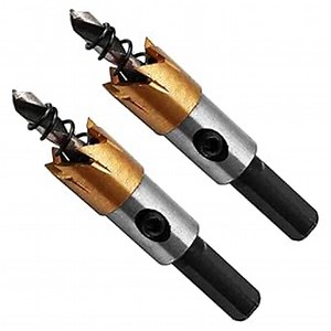 Auniwaig 13mm Dia HSS Hole Saw,70mm Length Hole Cutter Tool for Metal Alloy Wood Plastic Drywall Golden 2pcs