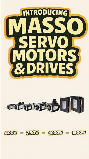 🚀 New Product Release: MASSO Servo Motors & Drives