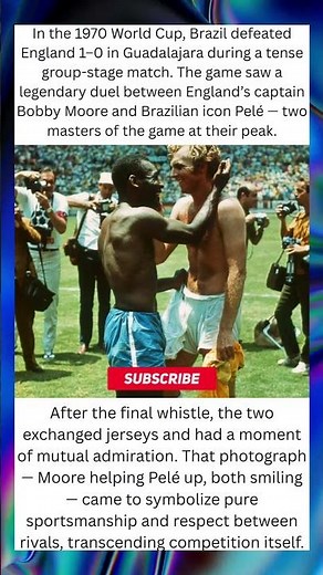 When Pelé Met Bobby Moore: The Photo That Defined True Sportsmanship #shorts