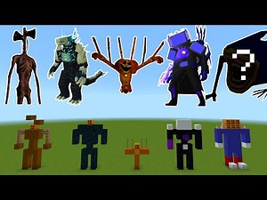 How To Spawn SIREN HEAD, WARDENZILLA, DOGDAY, TV-MAN & UNKNOWN in Minecraft