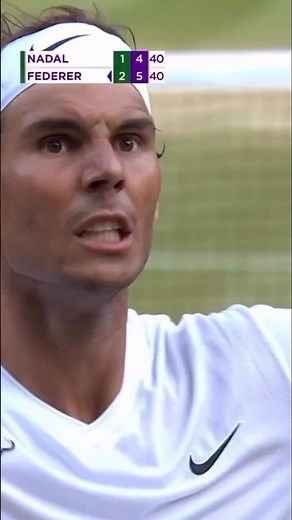 Federer vs Nadal fierce Wimbledon rally #tennis 🎾
