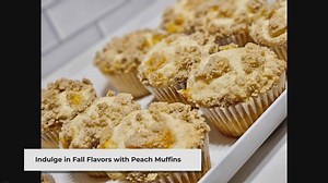 Homemade Peach Muffins - Krystels Cooking