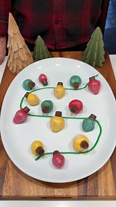 169K views · 800 reactions | Candy Christmas lights are so easy! Wes & Alison share a helpful DIY cooking craft tutorial tip for making chocolate covered strawberry holiday lights for your next party or celebration. This original video was produced by Wes and Alison. | Life With Wes & Alison | Facebook