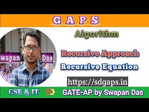 1.11 Recursive Approach of Algorithm and Recursive Equation