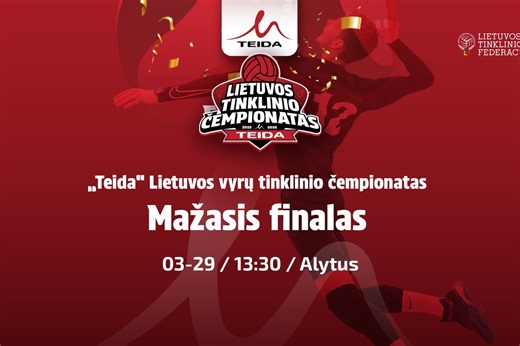 „TEIDA“ Lietuvos vyrų tinklinio čempionato mažasis finalas: VU – Gargždų „Amber Volley“