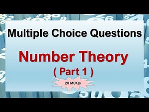 Multiple Choice Questions on Number Theory | Part 1