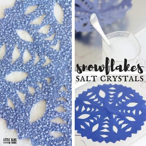 Growing Salt Crystal Snowflakes - Little Bins for Little Hands