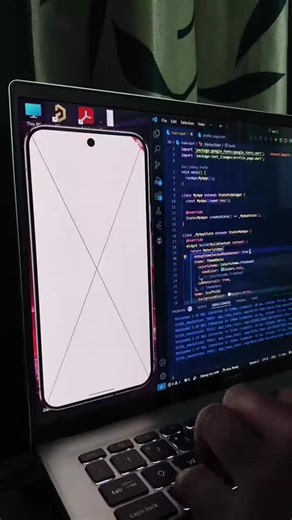 Built a fully animated cartoon-style profile screen using Flutter & Da...