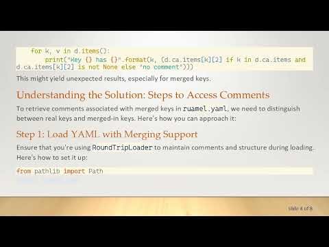 How to Retrieve Comments from Merged Portions in Python's ruamel.yaml