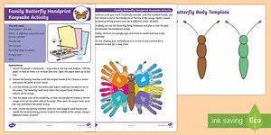 Family Butterfly Handprint Keepsake Activity