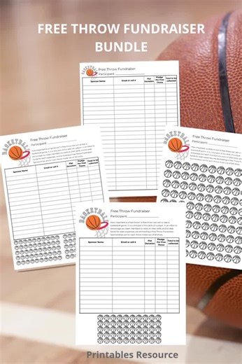 Basketball Free Throw Fundraiser Form | Shoot-a-thon Team Fundraising Activity | Support My Season Sports School Pledge Sheet - Etsy