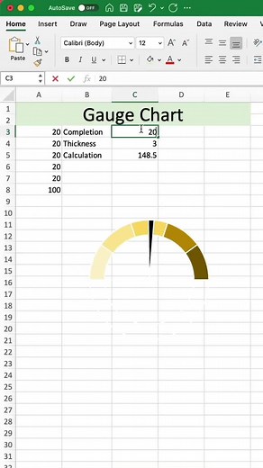 How To Make A Gauge Chart In Excel In Under A Minute🔐Don’t forget to save this post for when you need it most!#excel #spreadsheet #gaugechart #exceltips #tutorial #classicalfinance