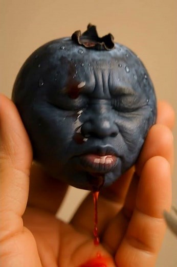 Loud Blueberry ASMR 🍇 | Hyperrealistic Blueberry Takes One Big Bite