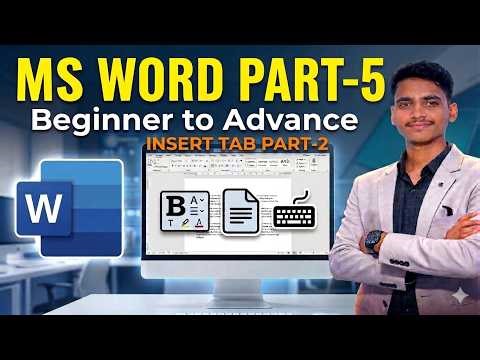 MS Word Insert Tab Tutorial | Pictures, Icons, SmartArt, Charts & Screenshot Hindi 2026