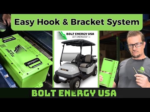 Club Car Precedent | How to Install a 72V or 160Ah Bolt Lithium Battery | Easy Hook & Bracket