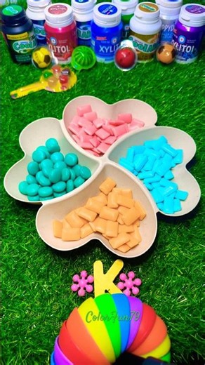 Cute Gummy Colors Surprise ASMR 🍭🌸💙 #gummy #satisfyingvideo
