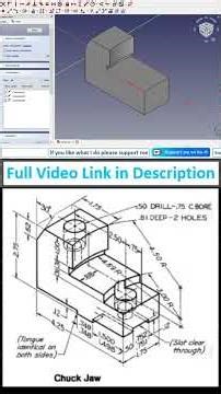 FreeCAD Part Modeling Tutorial | #freecad #cad #freecadpartdesign