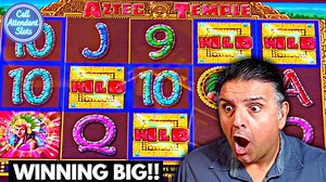 Who Needs A Bonus When You Get Line Hits Like This! New Version Aztec Temple Slot Machine! #bonus #trending #slots #slot #slotmachine #bigwinner #casino | Call Attendant Slots
