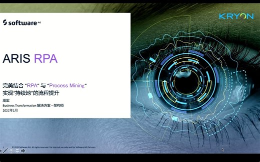 ARIS系列研讨会四：通过流程驱动的方式，成功实施RPA