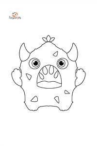 Monster cucumber сoloring page ♥ Online and Print for Free!