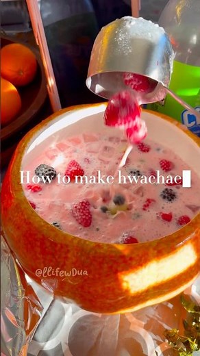 How to make Hwachae | easy and delicious 😋 | #foryou #fypシ゚viral #drinks #ramadan #hwachae