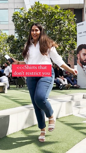 8.9K views · 58 reactions | A shirt that goes beyond just an office necessity Roam wild and free in our plus-size cotton shirt that frees you from hassles of button closures and front gaping✨ Try Amydus today! . . (Plus size fashion, plus size tops, plus size office wear, plus size online India, plus size tops for women, plus size shirts, white shirt for plus-size women) #amydus #plussizeindia #plussizeshirts #plussizetops #womenstops #whiteshirt #ootdplussize | Amydus | Facebook