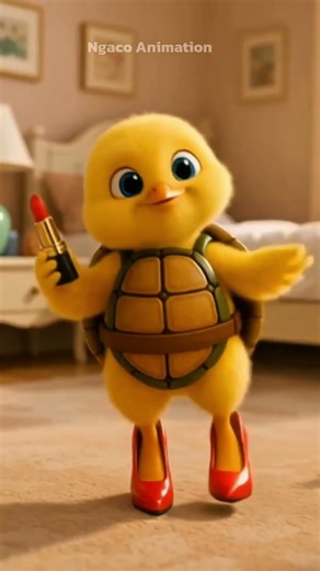 🐥 Baby Chick vs Ninja Turtle (Raphael) | Funny AI Animated Short | Cute & Epic Parody #shrots