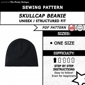 Skullcap Sewing Pattern PDF | Minimal Beanie Hat Pattern | Stretch Fabric Headwear | DIY Streetwear Accessory - Etsy Canada