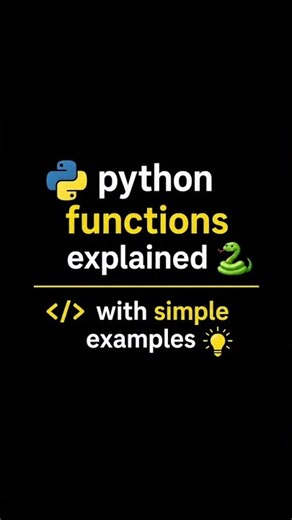 🐍 Python Functions Made Easy! 🚀Learn the most useful Python functions with simple examples.