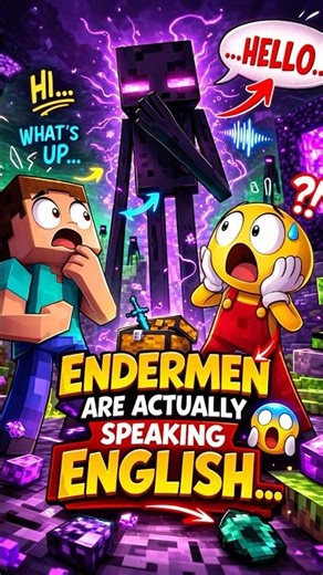Endermen Are Actually Speaking English… 🤯👾 #funny #trending #viralvideo #explore #shortsvideoviral