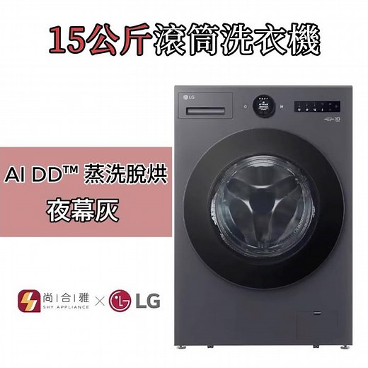 LG 蒸洗脫烘滾筒洗衣機｜15公斤｜WD-S15NDB｜功能介紹 #lg家電