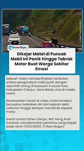 DIKEJAR MATEL DI PUNCAK! Mobil Ini Panik hingga Tabrak Motor Buat Warga Sekitar Marah